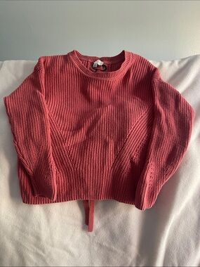 Lucky Brand Rose-Pink Ribbed Sweater
